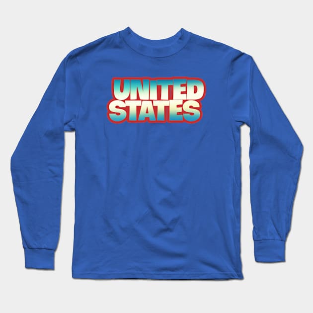 The United States Long Sleeve T-Shirt by coralwire